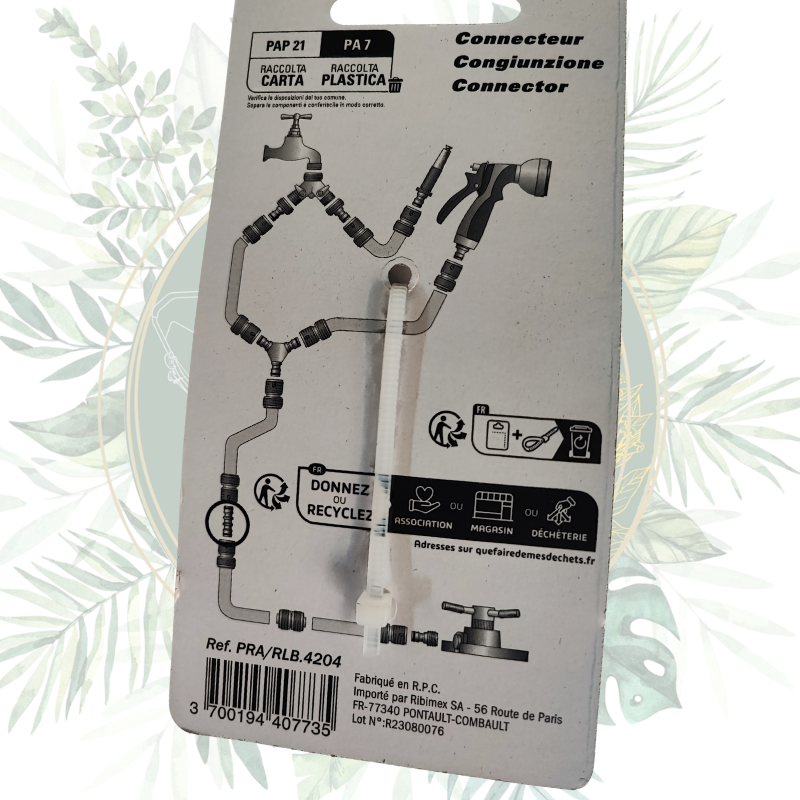 Raccord en laiton pour système d'arrosage. Compatible avec les raccords Gardena, qualité professionnelle