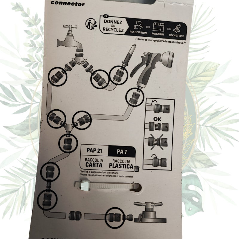 Raccord rapide en laiton solide et durable pour usage particulier ou professionnel. Compatible avec les raccords Gardena