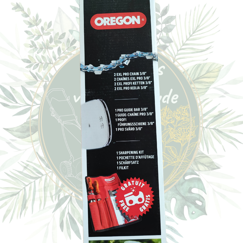 Kit d'affûtage complet OREGON pour tronçonneuse HUSQVARNA et ECHO. Qualité PRO