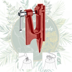 Etau de maintien pour affûtage de chaines de tronçonneuse. Pratique, facile à transporter et pas cher. Utilisable en Forêt.