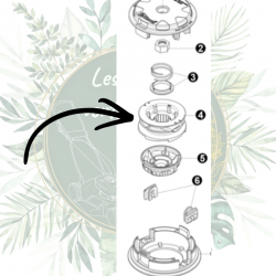 Achat en ligne de pièces détachées pour tête fil OLEO MAC. Vu sur le compte de RIO Motoculture sur TIK TOK.