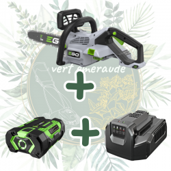 Tronçonneuse puissante sans fil au meilleur prix. Gamme professionnelle 56V. Ego Power fabriqué par Iseki, Japon.