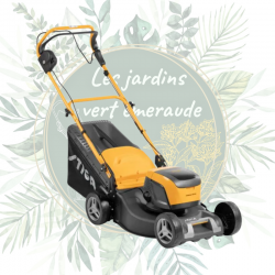 Achat en ligne pas cher tondeuse à batterie au meilleur prix. Tondeuse tractée. Kit avec batterie et chargeur.