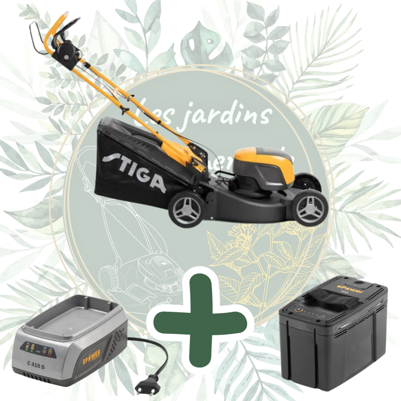 Achat en ligne pas cher tondeuse à batterie au meilleur prix. Tondeuse tractée. Kit avec batterie et chargeur.