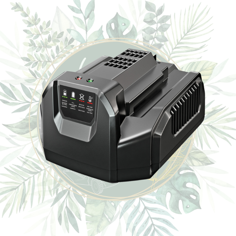 Chargeur standard pour batterie Ego Power+ 56V avec voyant témoins. Chargeur standard pour batterie Ego Power+ 56V avec voyant témoins.