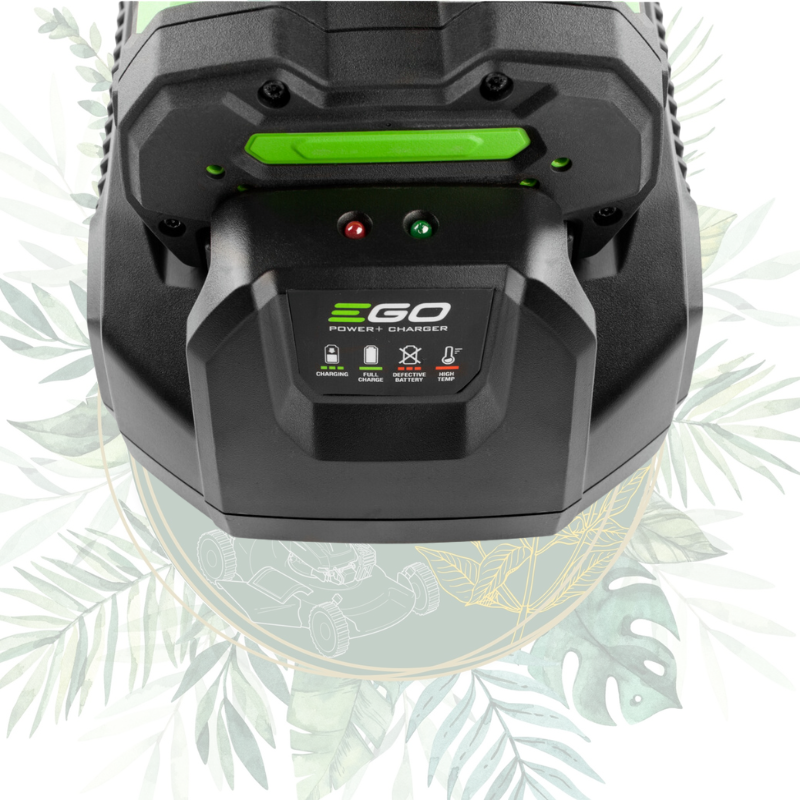 Chargeur standard pour batterie Ego Power+ 56V avec voyant témoins. Chargeur standard pour batterie Ego Power+ 56V avec voyant témoins.